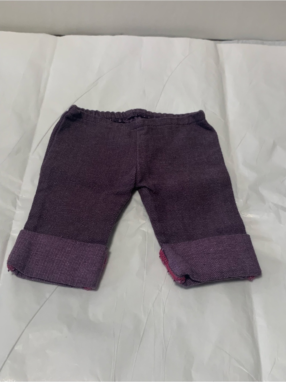 American Girl Doll Real Me Purple Denim Cuffed Capris Pants